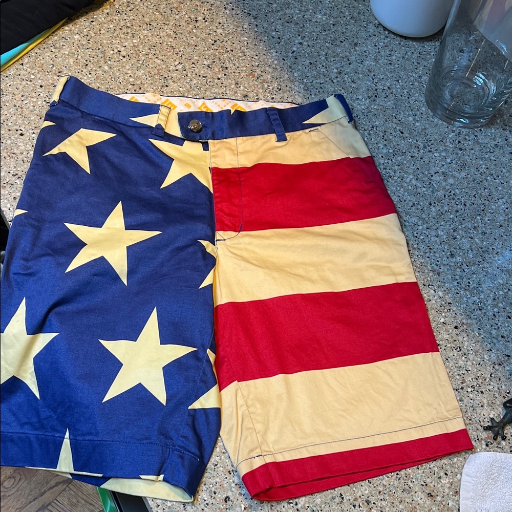 Men's Loudmouth Golf shorts patriotic size 32